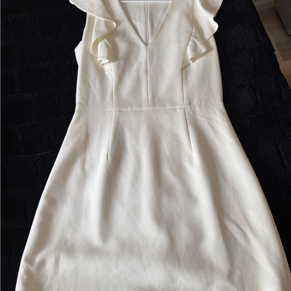 Elegant White Ruffle Dress